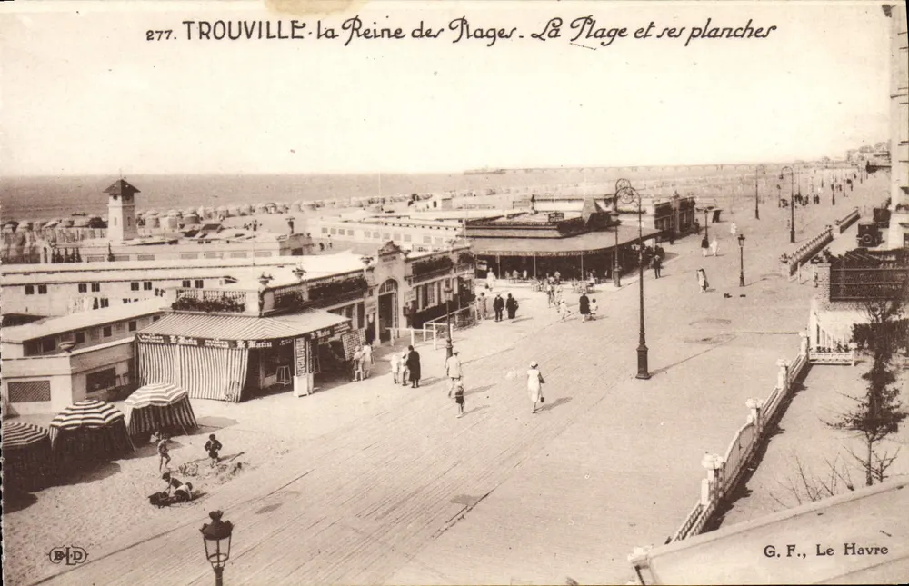 Trouville - Die Königin der Strände. Der Strand und sein Promenadengelände - Vorderseite