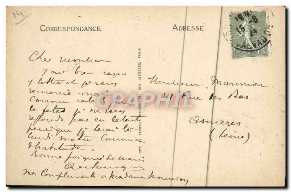 Trouville - Les Planches — LL, n°69 - Verso