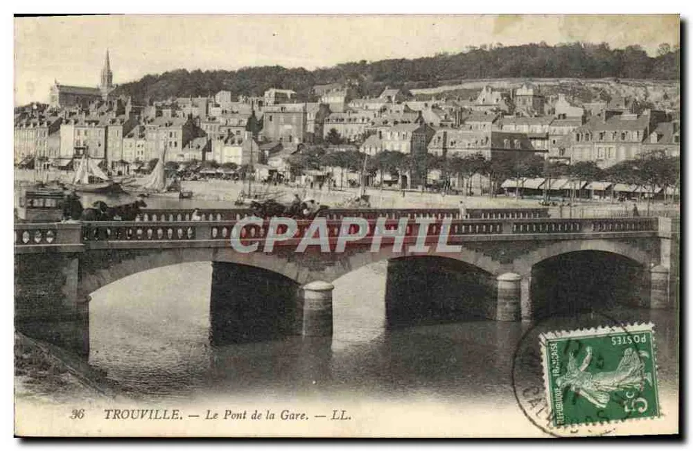 Trouville — Die Bahnbrücke — LL. n° 96 - Vorderseite
