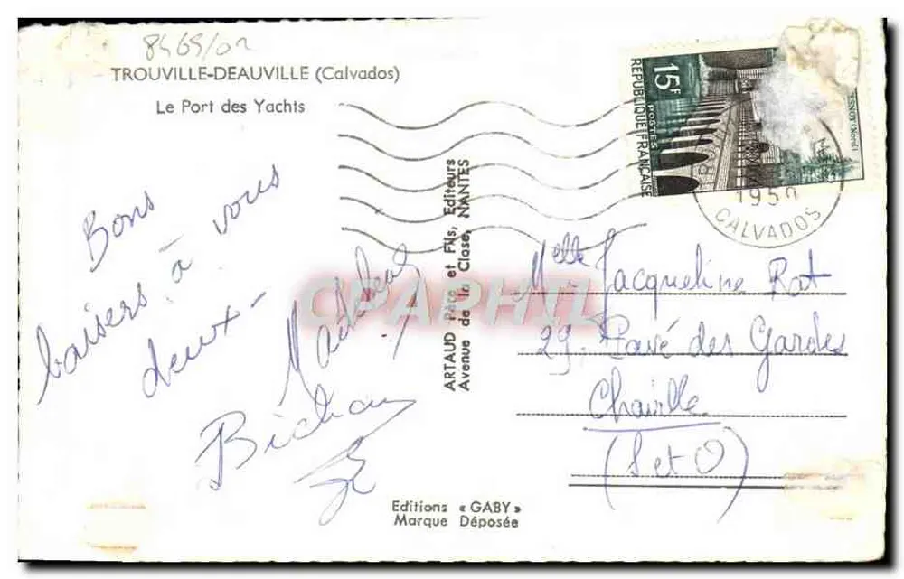Der Yachthafen — Trouville-Deauville (Calvados) — Éditions Gaby - Rückseite