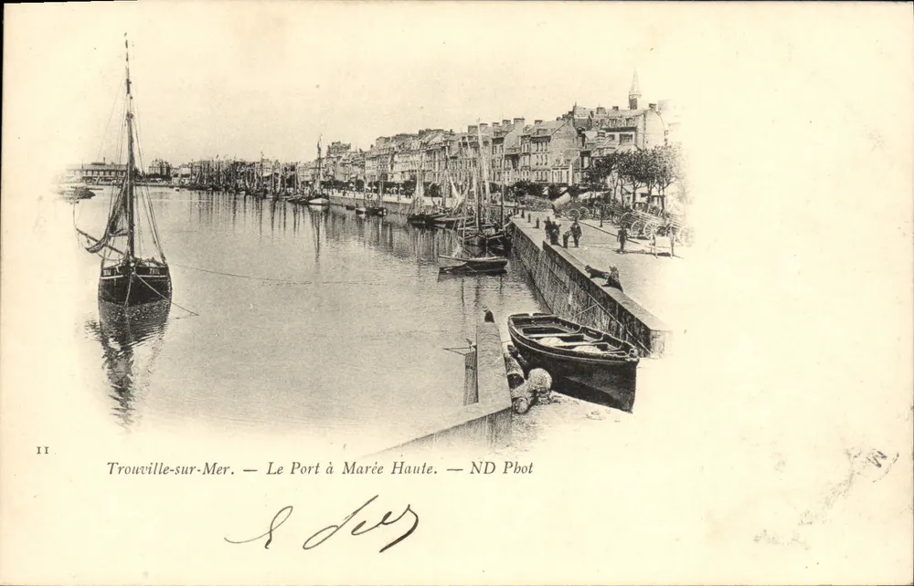 Trouville-sur-Mer — Der Hafen bei Ebbe — ND Phot - Vorderseite