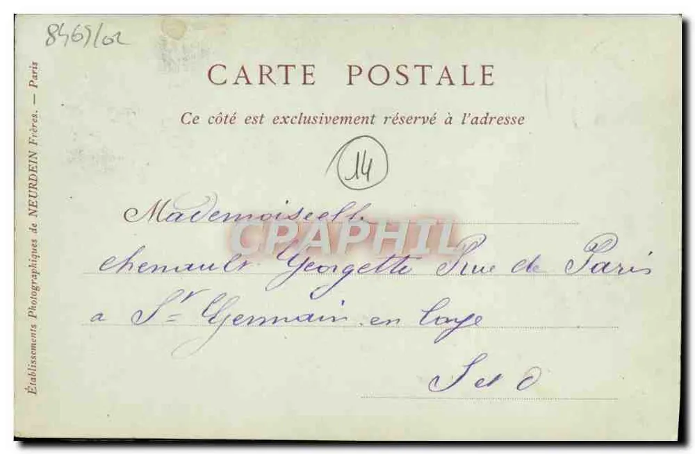 Trouville-sur-Mer — Der Hafen bei Ebbe — Sammlung ND Phot - Rückseite