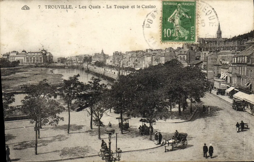 Trouville - Die Kai - Die Touque und das Casino — unbekannter Verlag, n°7 - Vorderseite