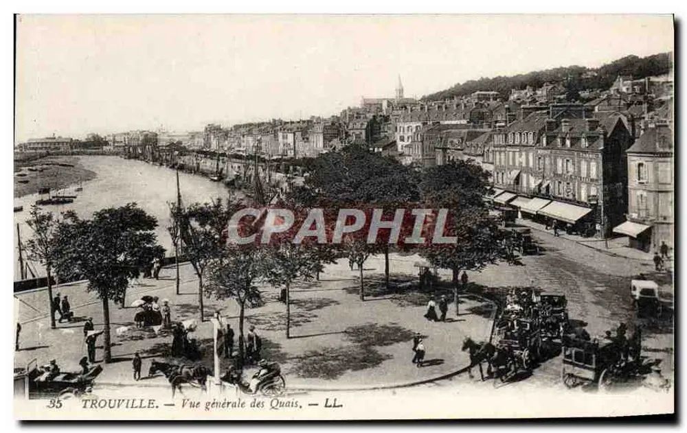 Trouville — Allgemeiner Blick auf die Kais — LL, Nr. 35 - Vorderseite