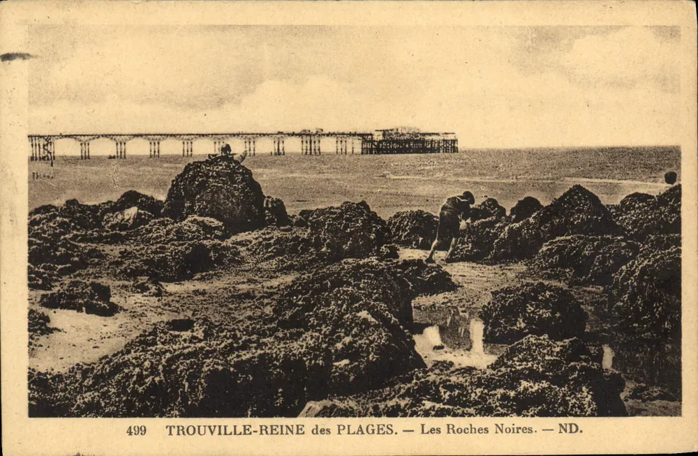 TROUVILLE-REINE DER STRÄNDE — Die schwarzen Felsen — ND. - Vorderseite