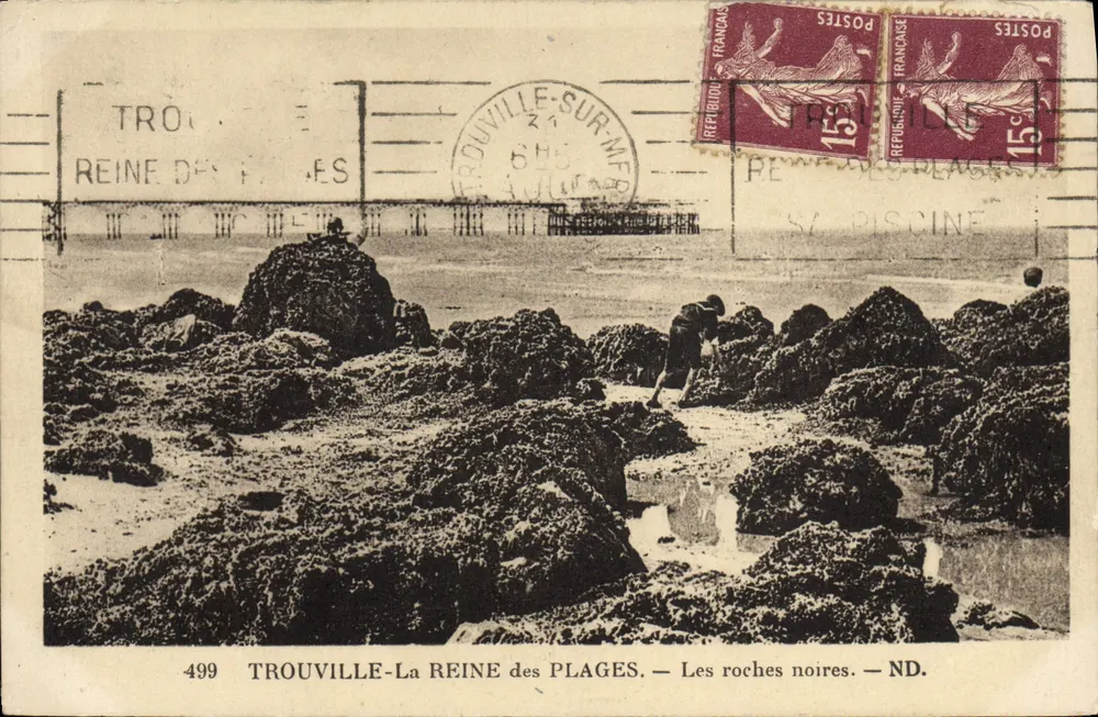 TROUVILLE-SUR-MER — Die schwarzen Felsen — ND. - Vorderseite