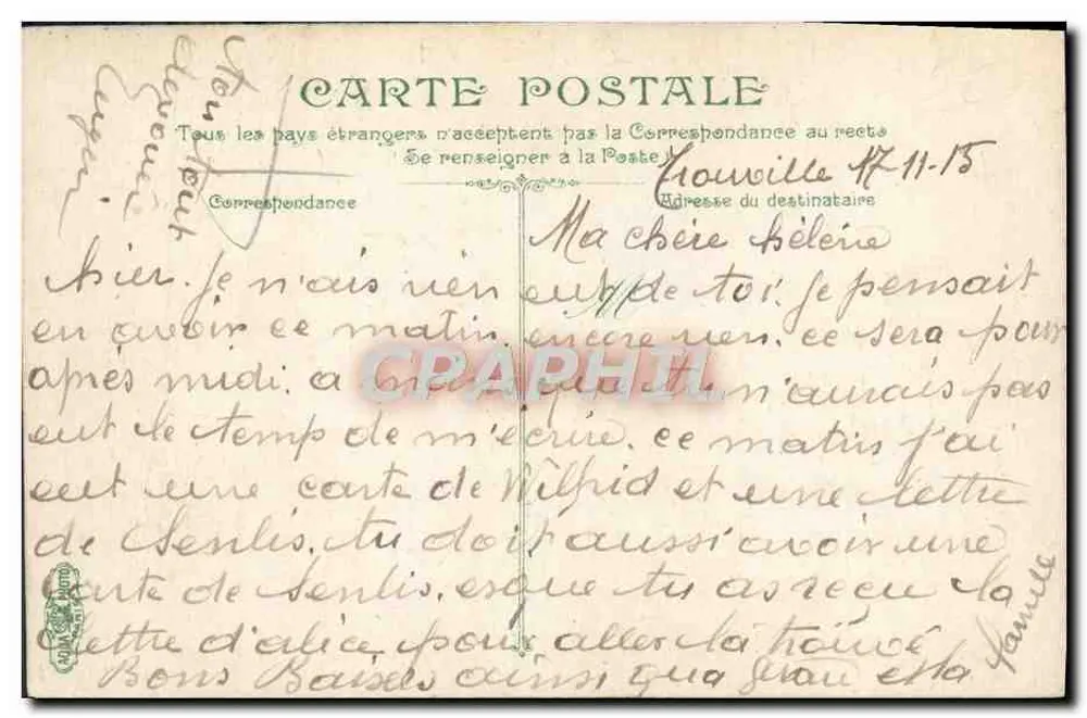 Trouville - A Rue de Paris — editor V.A.C. n° 1690 - Verso