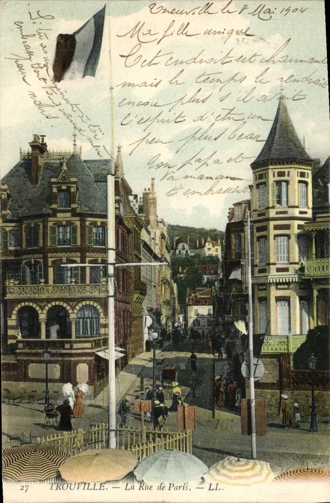 Trouville — La Rue de Paris — LL. — n°27 - Frente