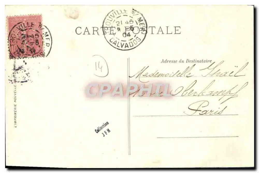 Trouville — La Rue de Paris — LL. — n°27 - Verso
