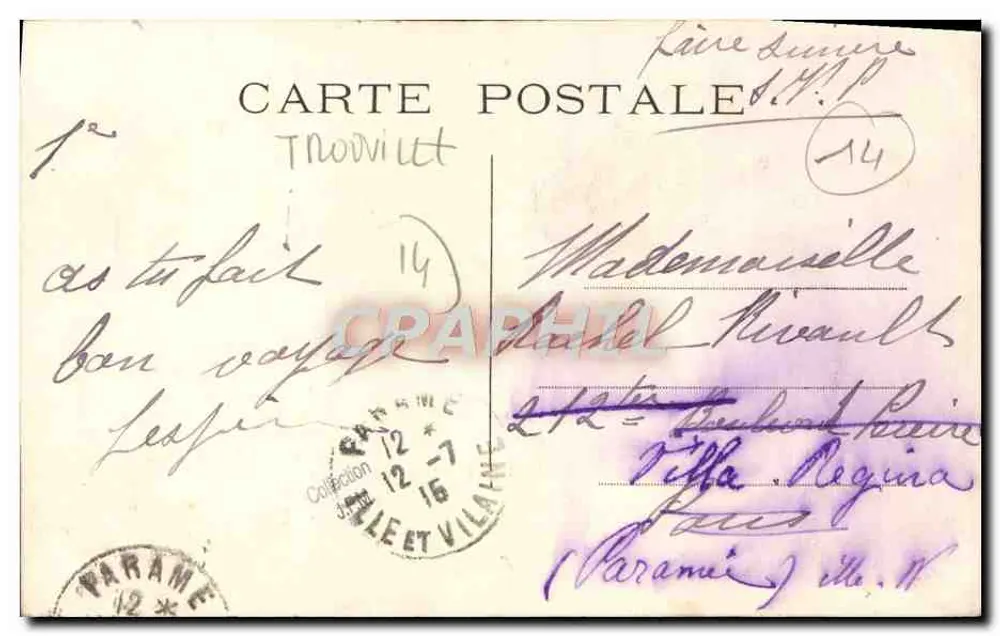 Le Pré La Bruyère — casa com colmata — editor não identificado - Verso