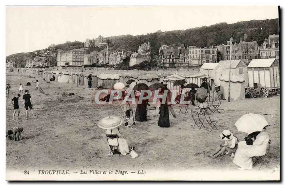 Trouville — Die Villen und der Strand — LL. - Vorderseite