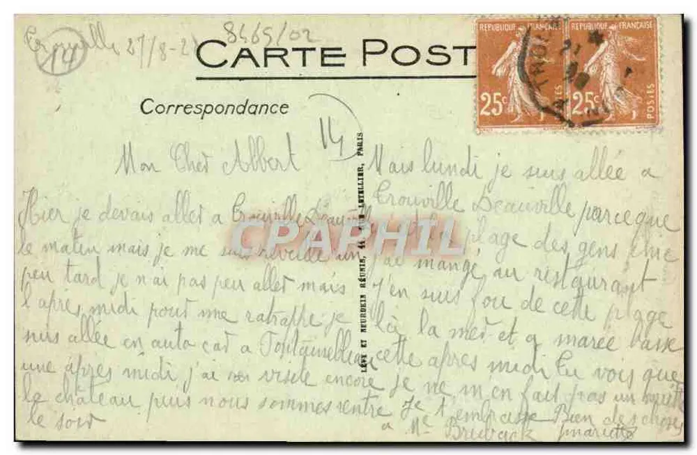Trouville — Vista Geral — LL. n°175 - Verso