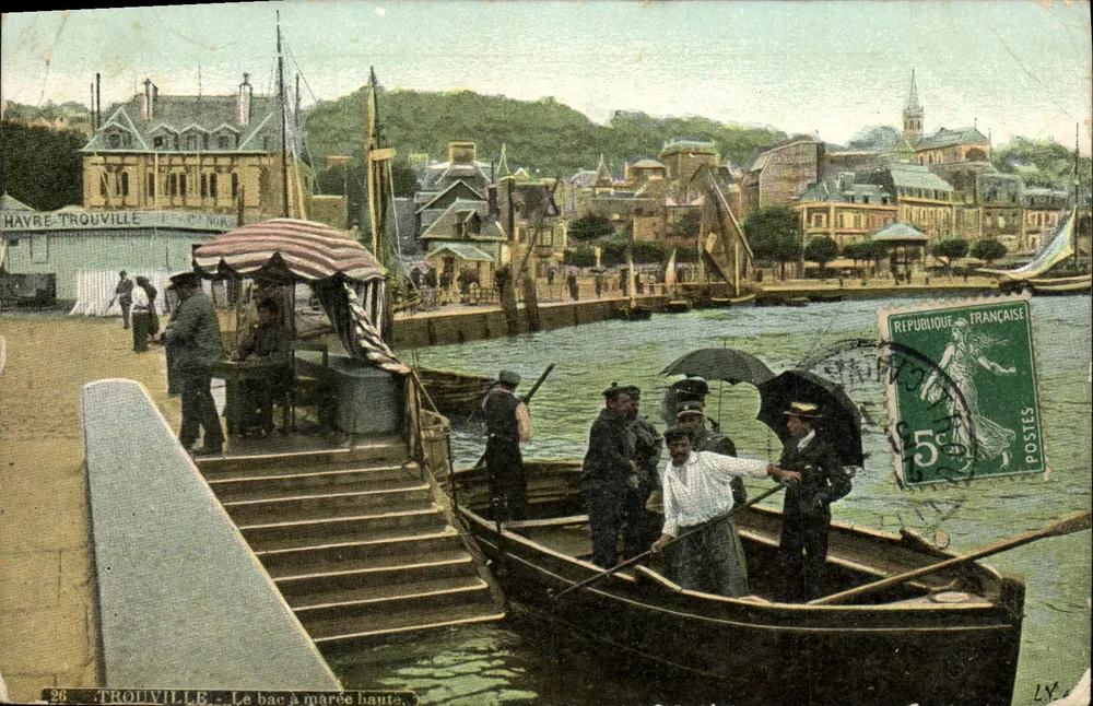 Trouville — Le bac à marée haute — éditeur L.V. & Ch. n°26 - Frente