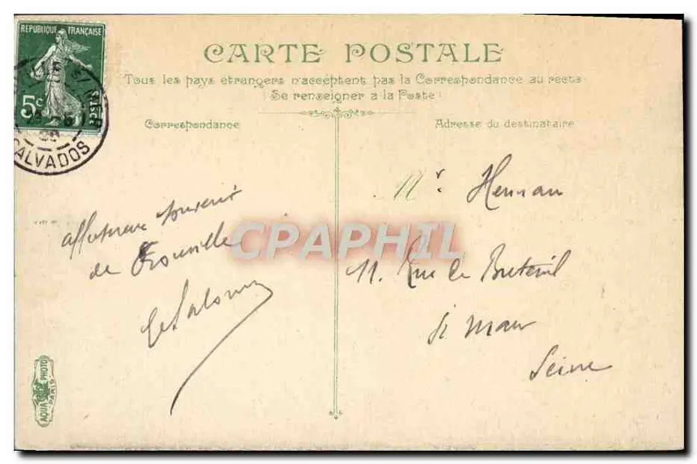 Trouville - O barco à maré alta — editor L.N. & Cie, n°26 - Verso