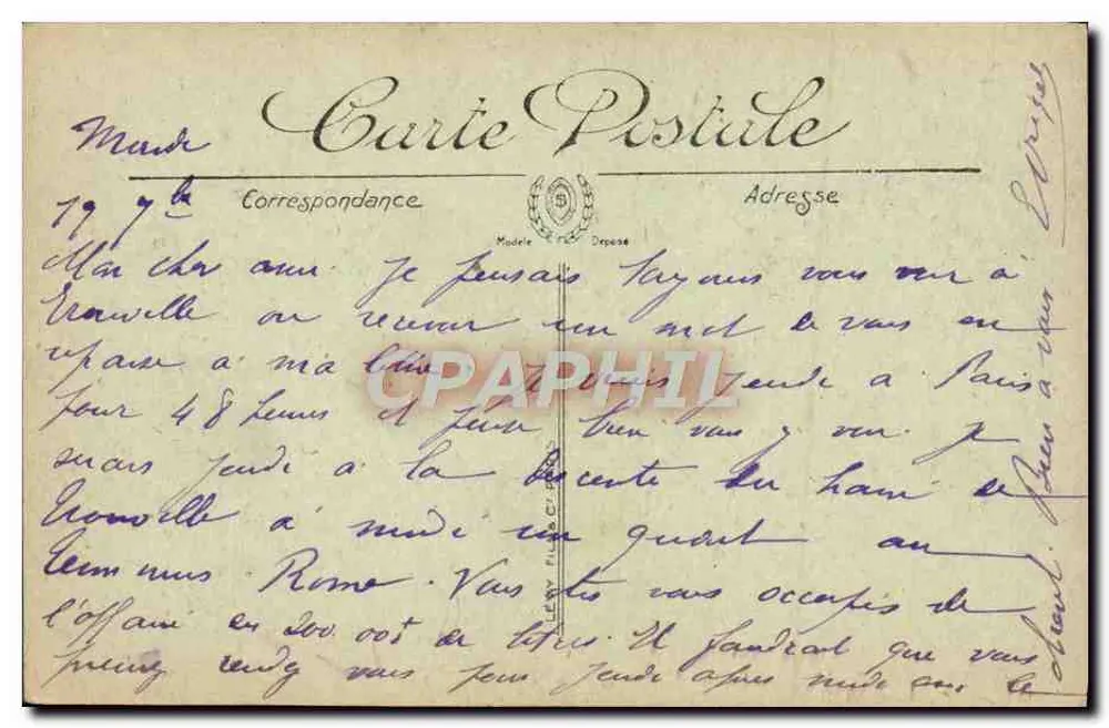 Trouville — Der Fährverkehr nach Deauville — LL. — N°75 - Rückseite