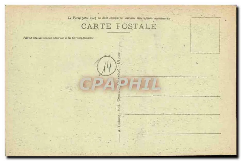 Fontaine-Henry - A Capela — Castelos do Calvados — A. Dubosy, editor - Verso