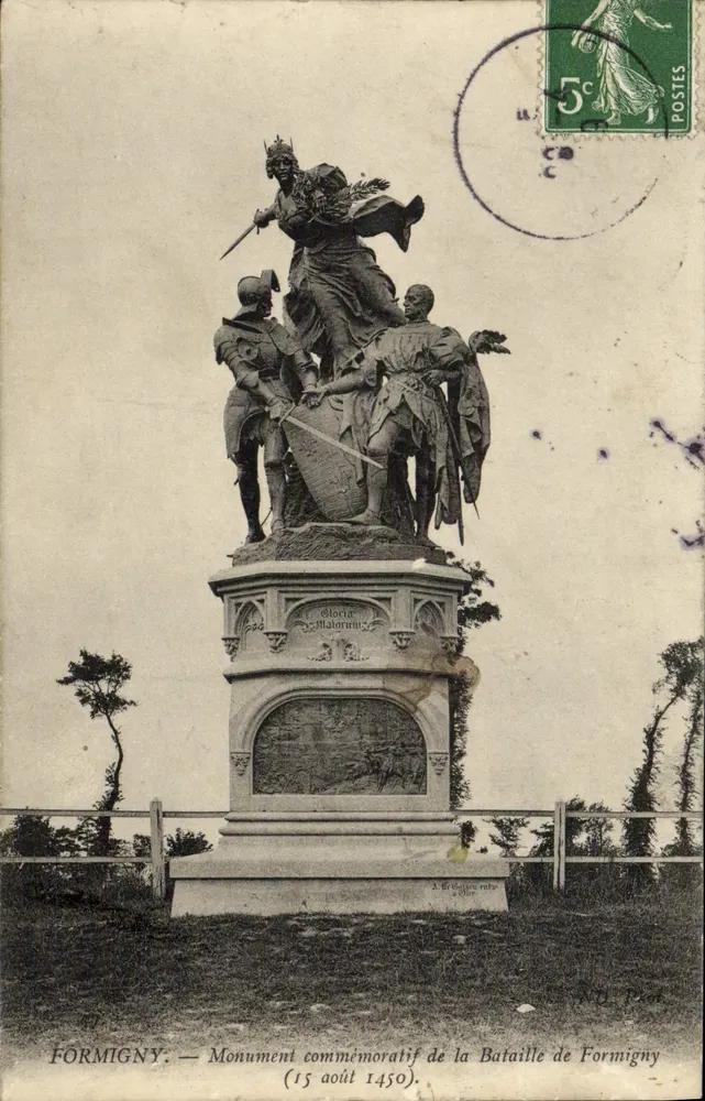 Formigny — Gedenkmonument der Schlacht von Formigny (15. August 1450) — Verlag A. Erdegrue, Nummer nicht sichtbar - Vorderseite