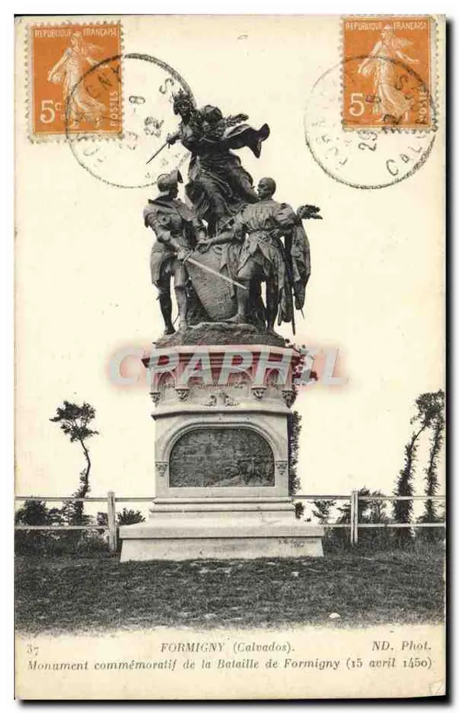 Formigny (Calvados) — Gedenkmonument der Schlacht von Formigny (15. April 1450) — ND. Foto. - Vorderseite