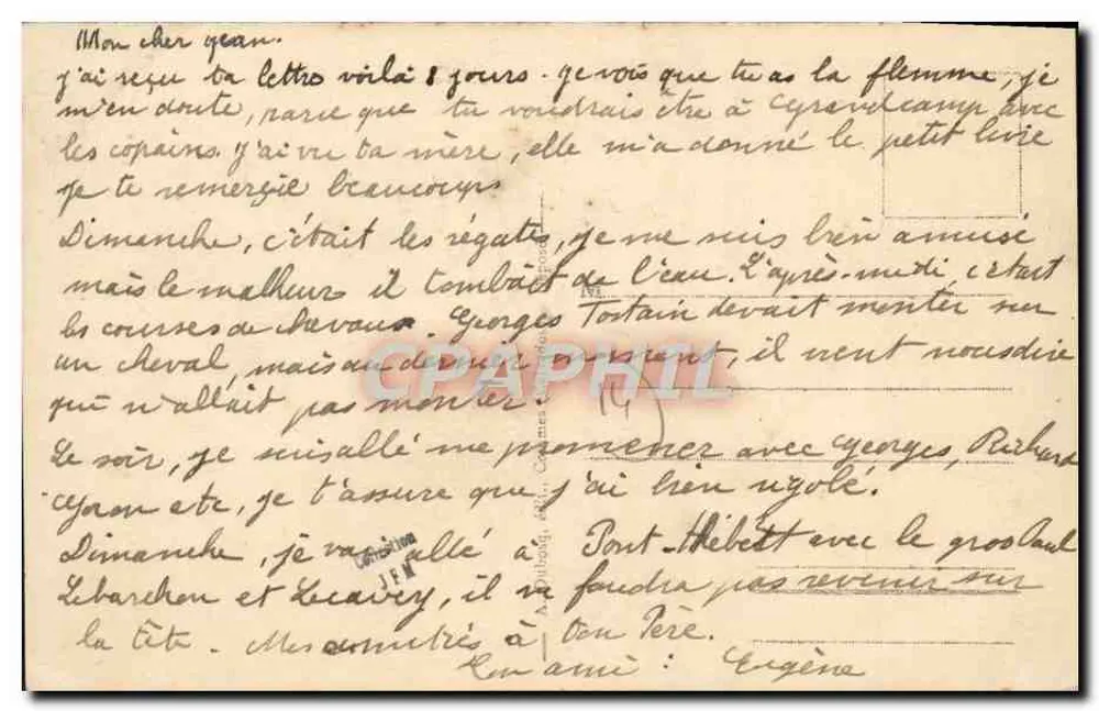 Grandcamp-les-Bains — Die Abfahrt — A+D, n° II - Rückseite