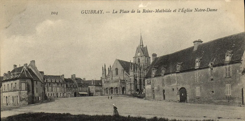 Guibray — Der Platz der Königin Matbilde und die Kirche Notre-Dame - Vorderseite