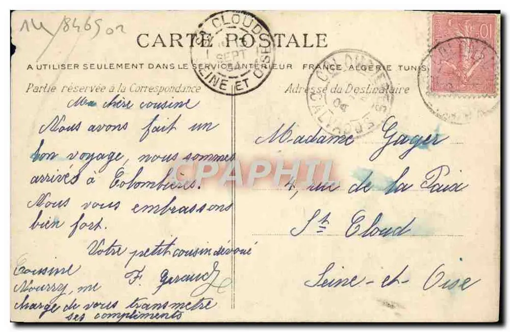 Honfleur — Les Bassins — La C.P.A. n°2068 - Verso