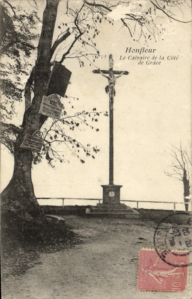 Honfleur — O Calvário da Côte de Grâce — editor N. H. M. N. (N. H. M. N.) - Frente
