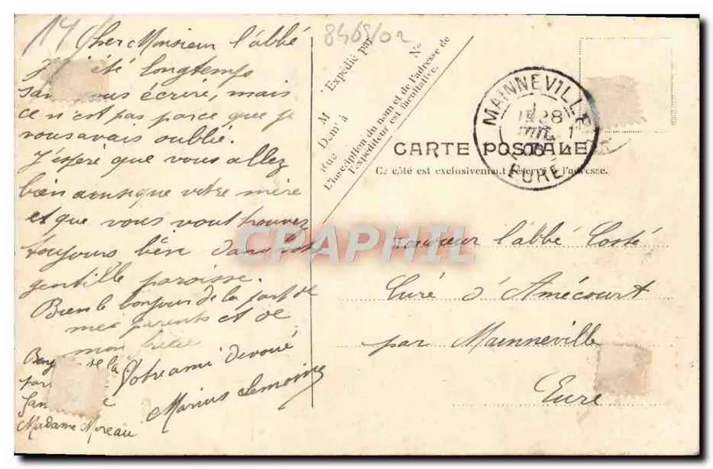 Honfleur — O Calvário da Côte de Grâce — editor N. H. M. N. (N. H. M. N.) - Verso