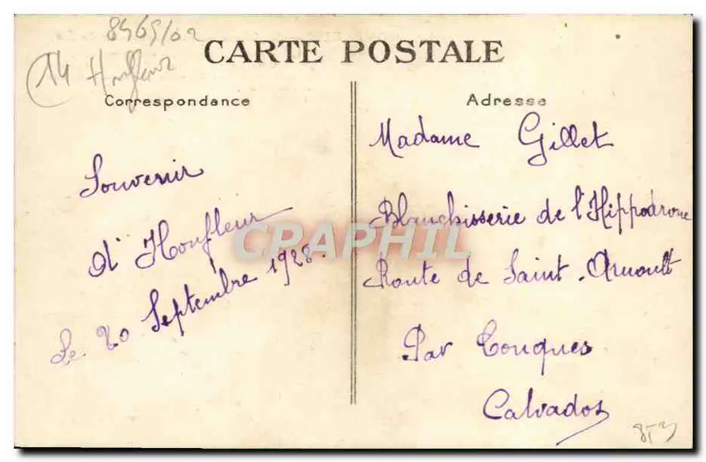 Honfleur — A Capela Nossa Senhora da Graça — G. P. Le Havre, n°31 - Verso