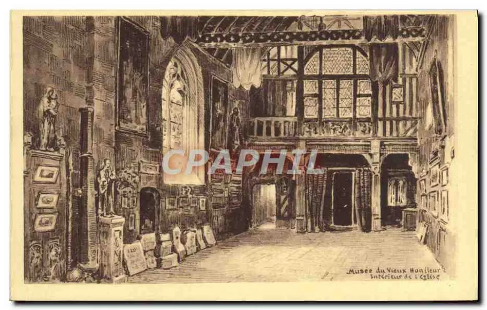 Museum des Alten Honfleur — Innenansicht der Kirche — Verlag Albad Suvre - Vorderseite