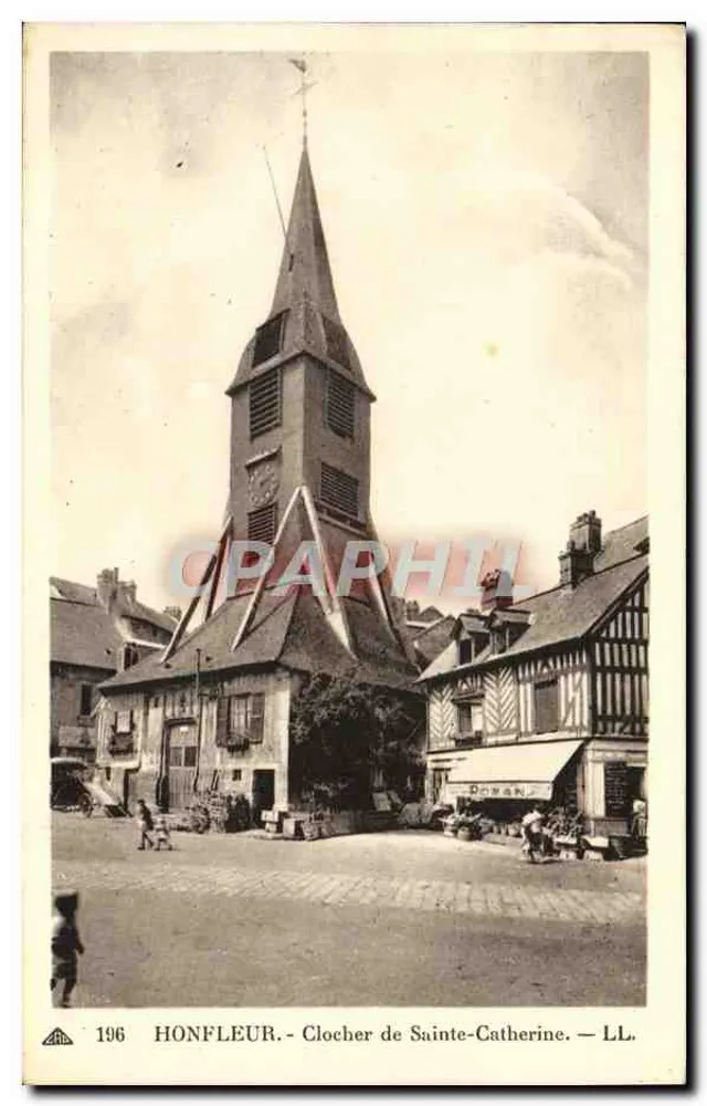 Honfleur — Torre da Igreja de Sainte-Catherine — LL. n°196 - Frente