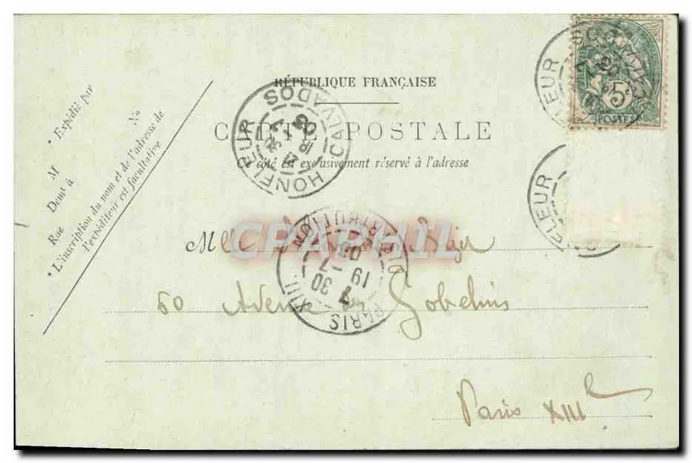 Honfleur — A Igreja de São Leão — LL. N°3 - Verso