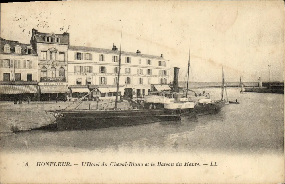 Honfleur — Das Hotel du Cheval-Blanc und das Havre-Schiff — LL - Vorderseite