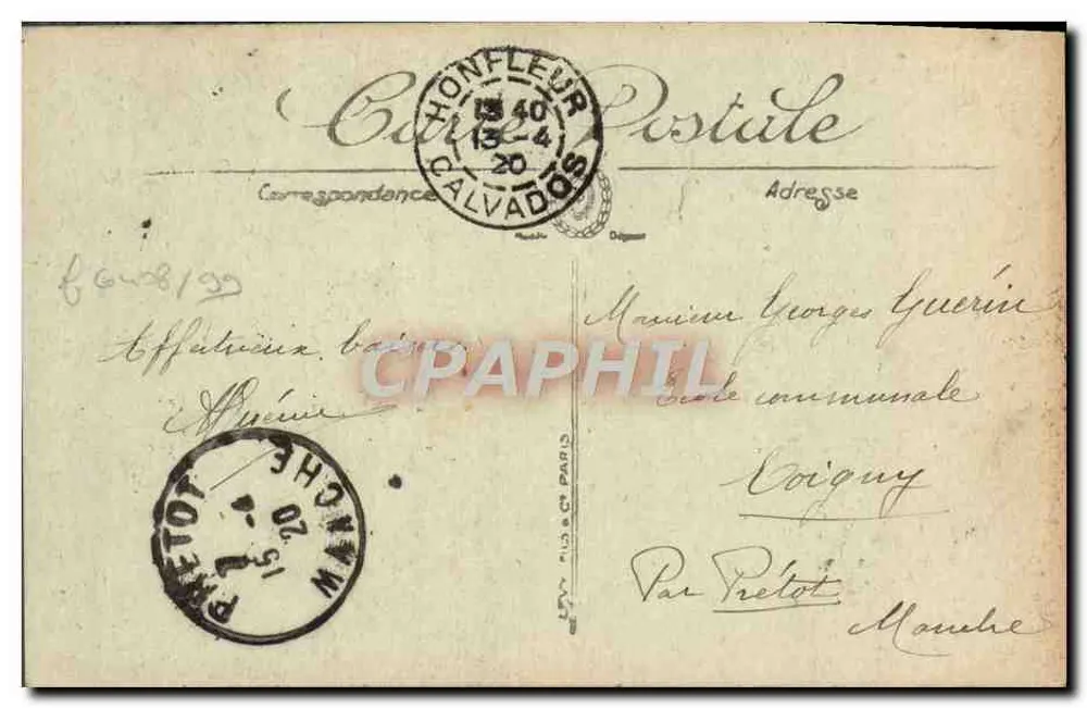 Honfleur — A Lieutenantance — LL. — n°48 - Verso