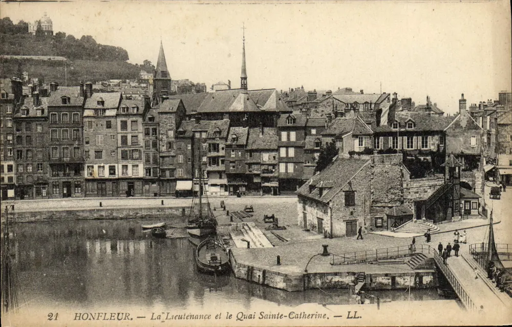 Honfleur — La Lieutenante und Quai Sainte-Catherine — LL. — Nr. 21 - Vorderseite