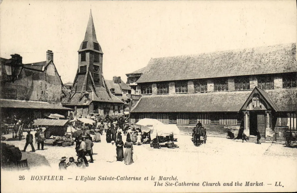Honfleur — A Igreja de Santa Catarina e o Mercado — LL. - Frente