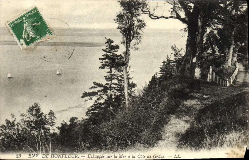 Panorame van Honfleur — Uitzicht op de Zee aan de Côte de Grâce — LL. - Voorkant