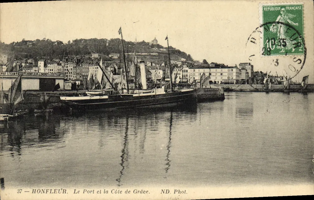 Honfleur — Der Hafen und die Côte de Grâce — ND. Phot. - Vorderseite
