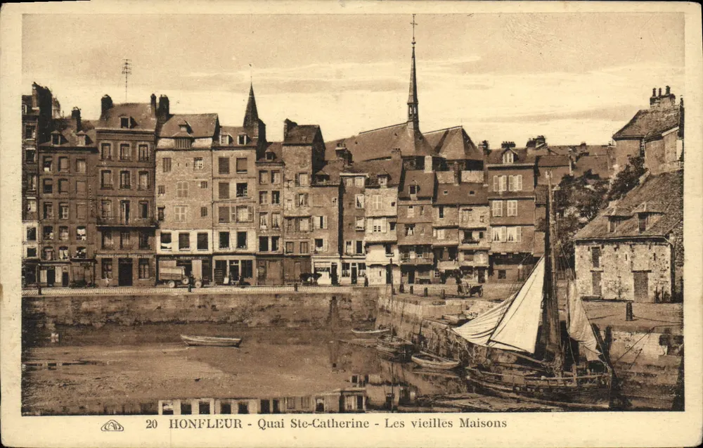 Honfleur - Quai Ste-Catherine - Die alten Häuser - Vorderseite