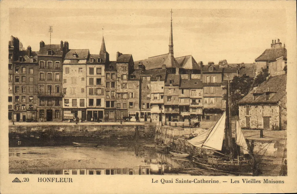 Honfleur — Quai Sainte-Catherine — Die alten Häuser - Vorderseite