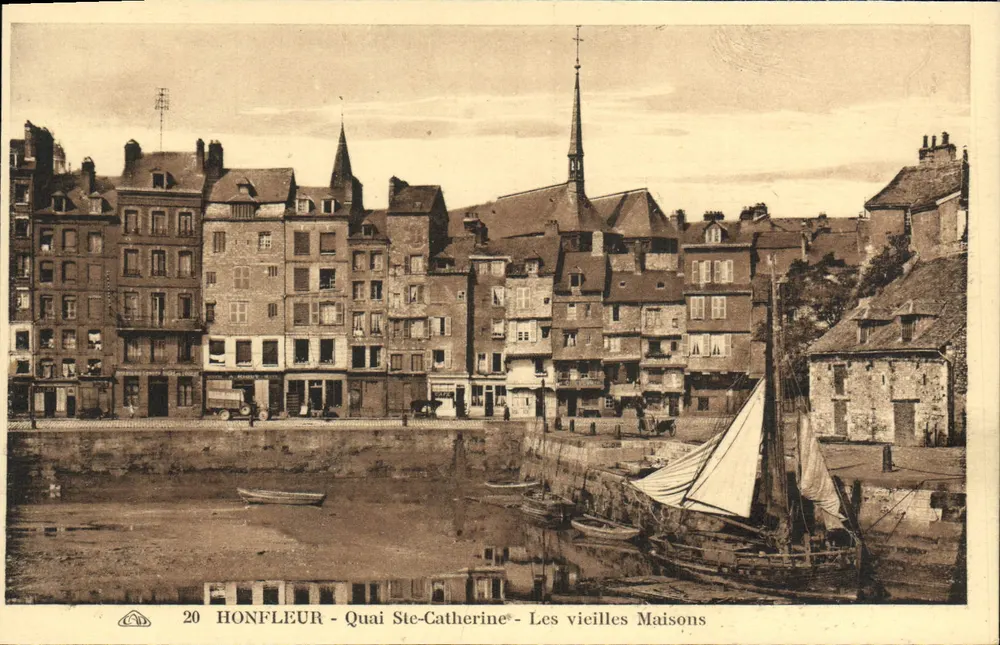 Honfleur - Quai Ste-Catherine - Die alten Häuser - Vorderseite