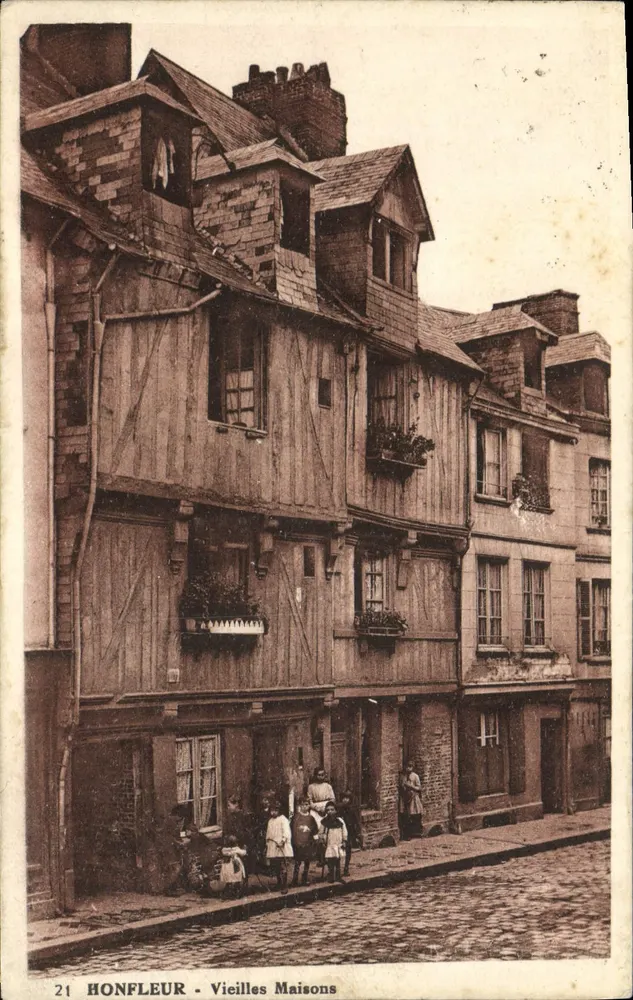 Honfleur - Velhas Casas — Ed. Dugrez, n°21 - Frente