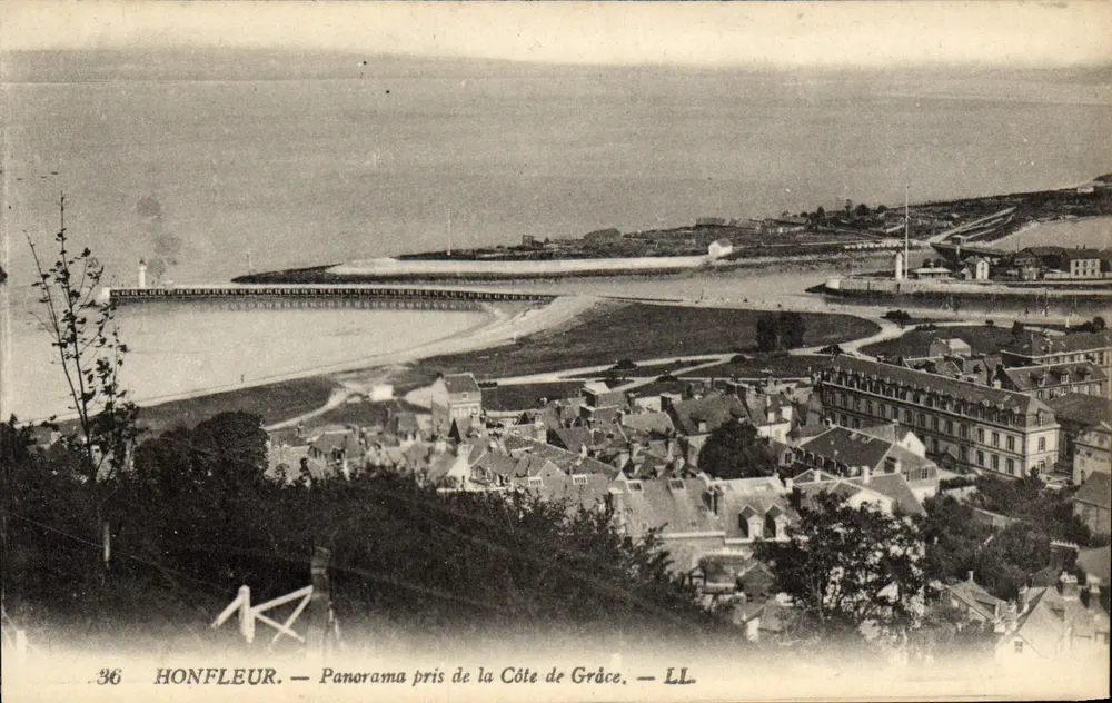 Honfleur — Panorama tirado da Côte de Grâce — LL - Frente