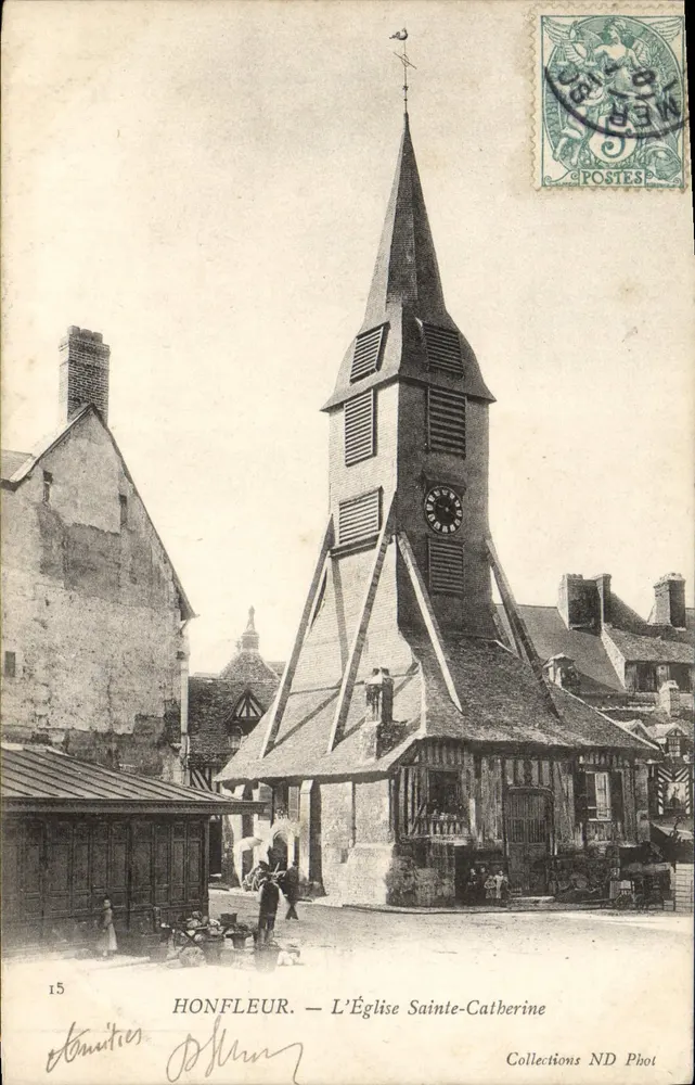 Honfleur — A Igreja de Santa Catarina — Collections ND Phot - Frente