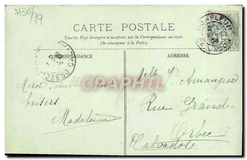 Honfleur — O Museu do Velho Honfleur — LL. — n°28 - Verso
