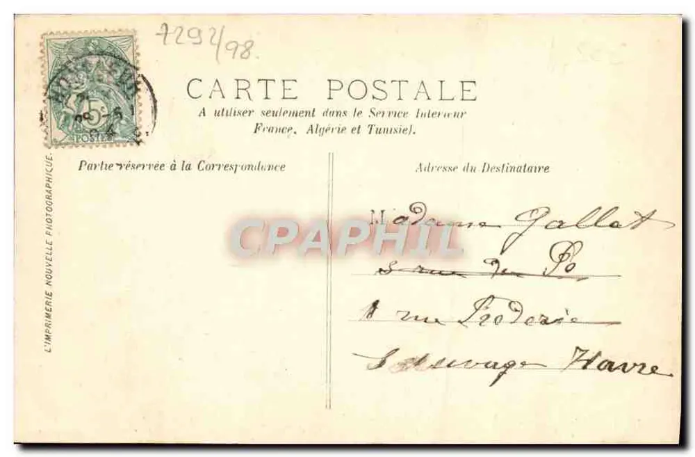 Honfleur — Die Lieutenante und der Hafen — LL. Meilleurs Imprimeur - Rückseite