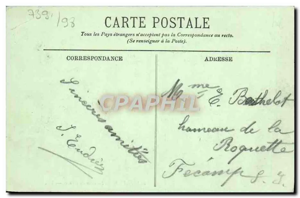 Honfleur — A Côte de Grâce — LL. — n°32 - Verso