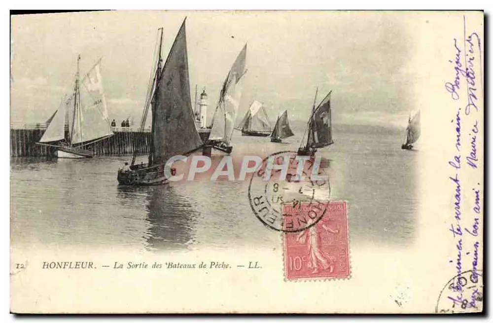 Honfleur — Saída dos Barcos de Pesca — LL. - Frente