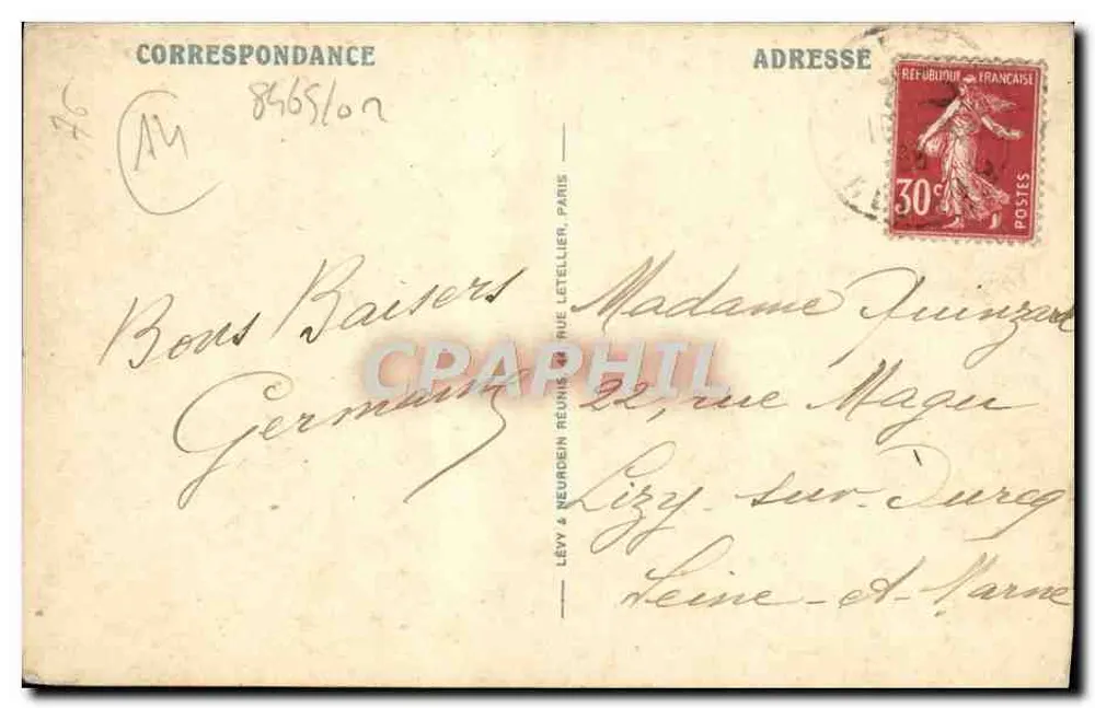 Honfleur — Torre de Ste-Catherine — Olatier LL - Verso