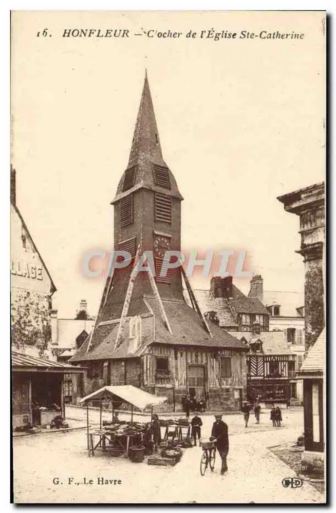 Honfleur — Cochère da Igreja Santa Catarina — G. F., Le Havre - Frente
