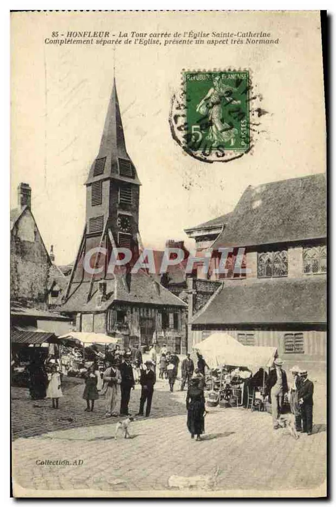 HONFLEUR — A Torre Quadrada da Igreja Santa Catarina — Coleção AD - Frente